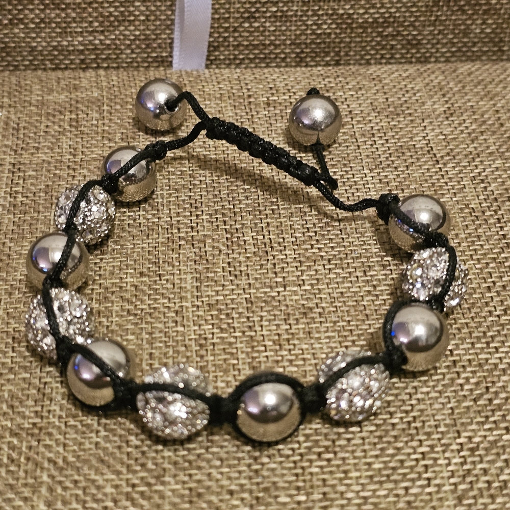 Rhinestone beaded bracelet